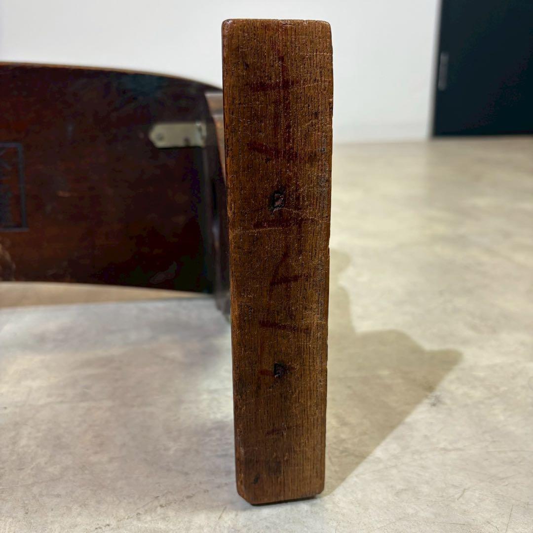 天然木 脇息 時代 木製 肘置 肘掛 将棋 囲碁 料亭 和家具 旧家蔵出