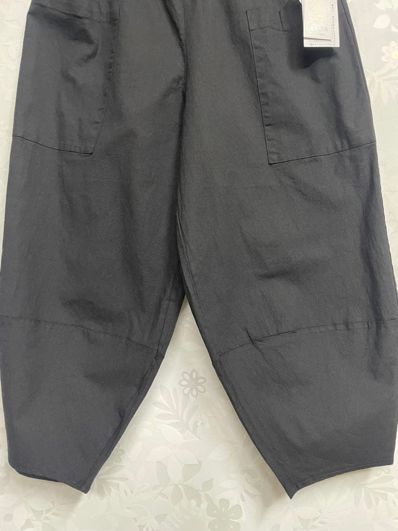 ロータス976新品TRUBE綿ストレッチコクーンパンツ(BK)