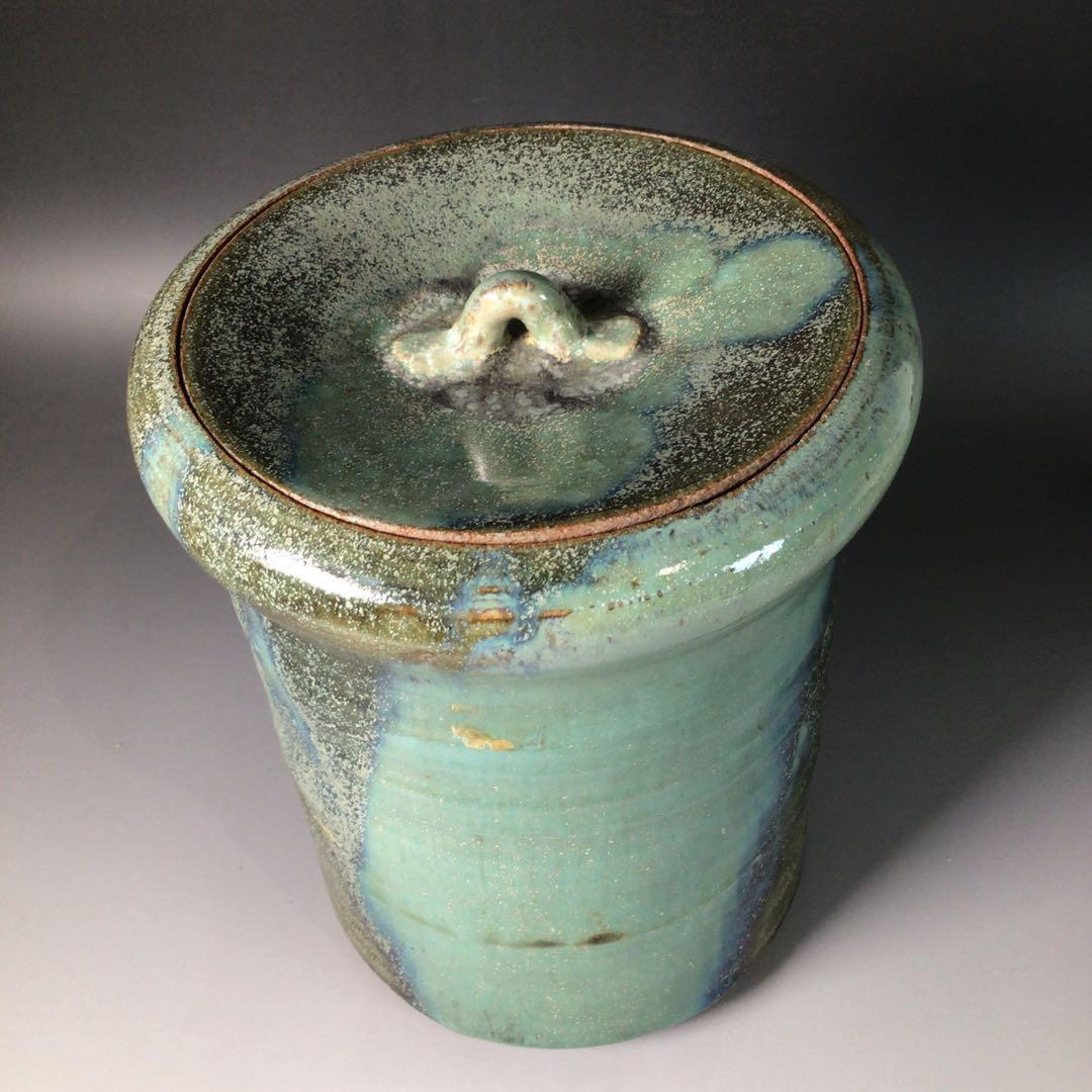 Ｒ９１３　水指　『肥前唐津焼』『天山窯造』　共箱　茶道具