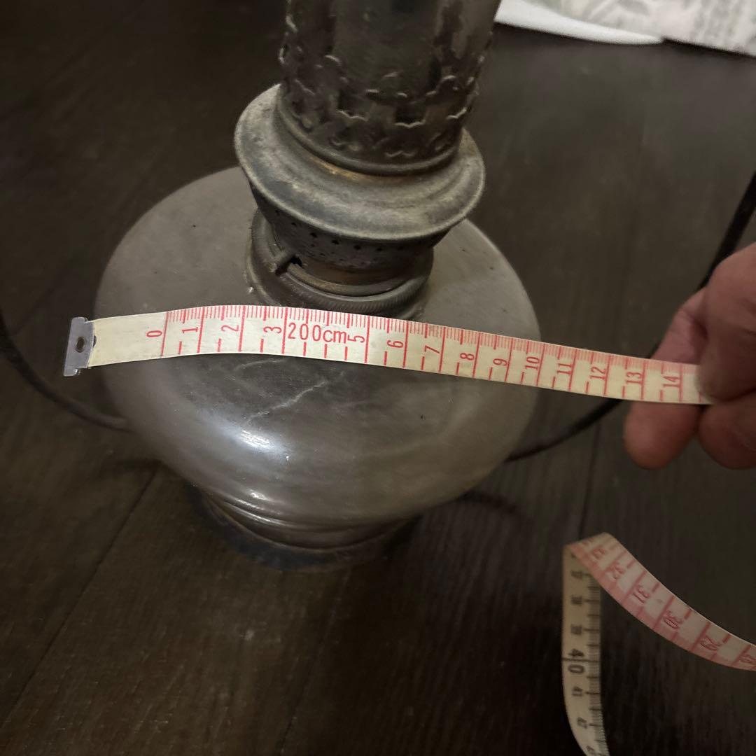 アンティークオイルランプ クリーム色