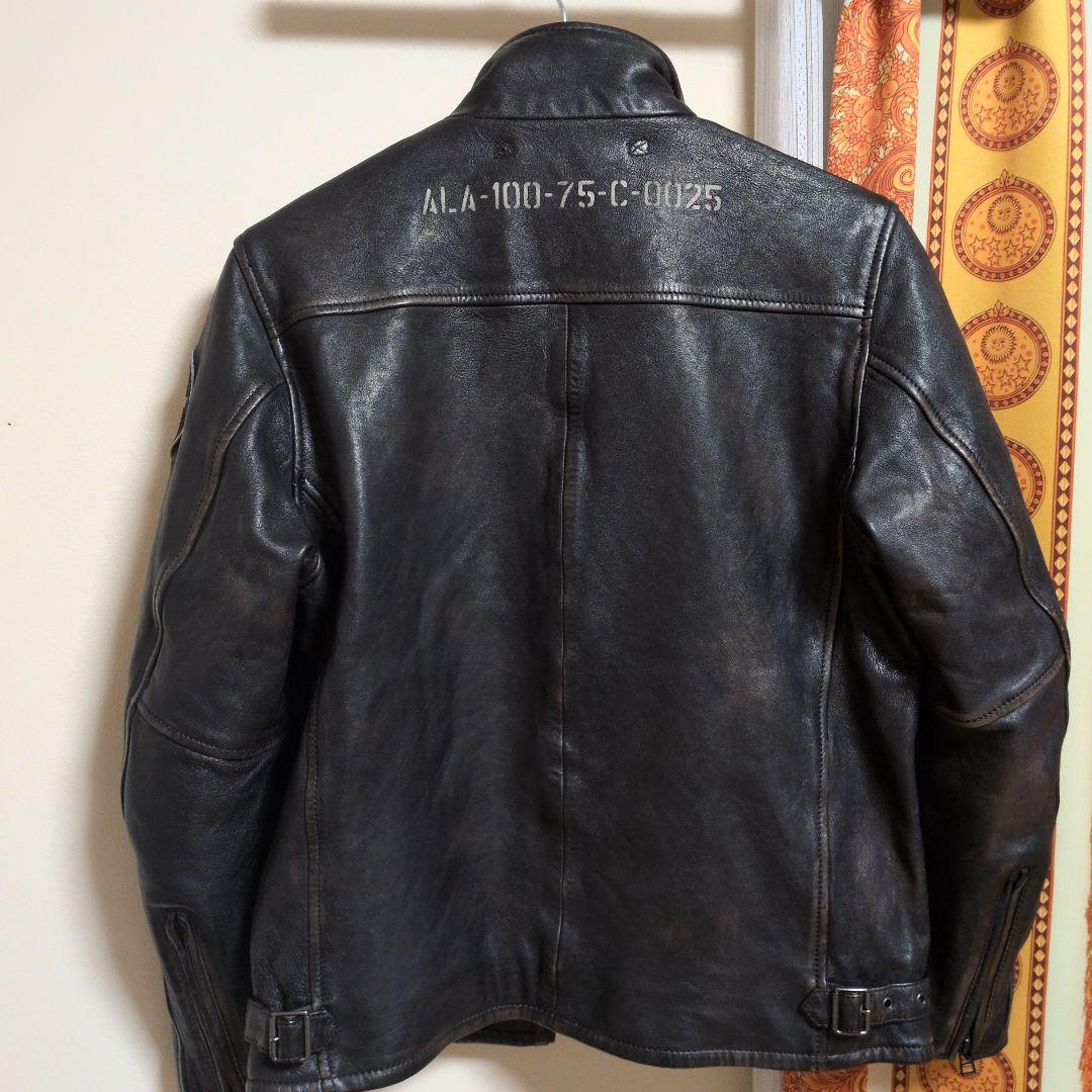 ま*さ様 AVIREX シングルライダースジャケット ブラック