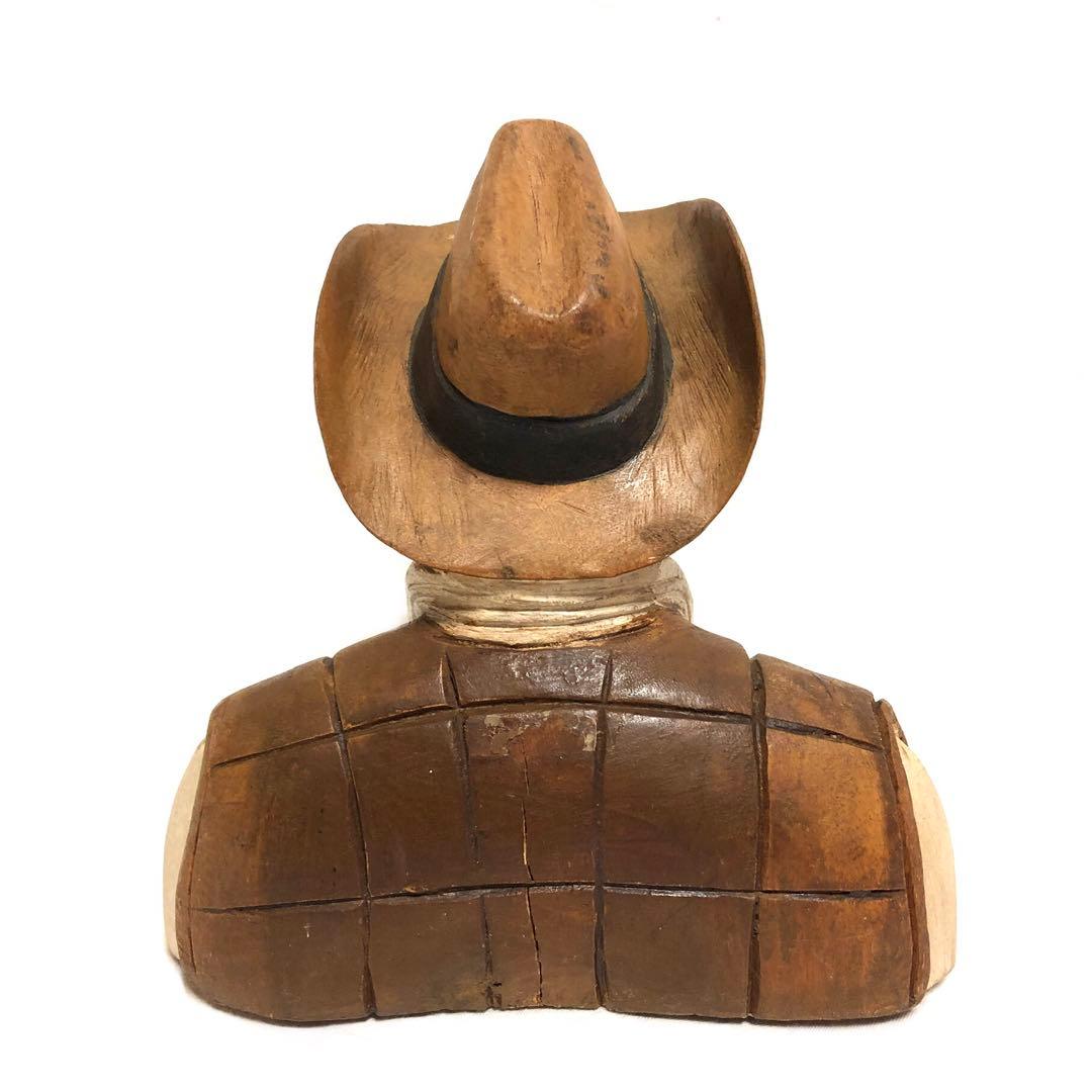 ■ビンテージ ディスプレイ■ウエスタン ガンマン■木彫り■アメリカ製■