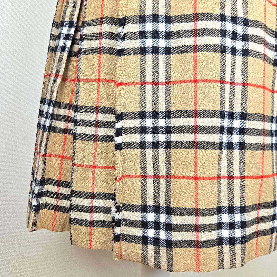 BURBERRY バーバリー プリーツ フレアスカート ノバチェック ベルト