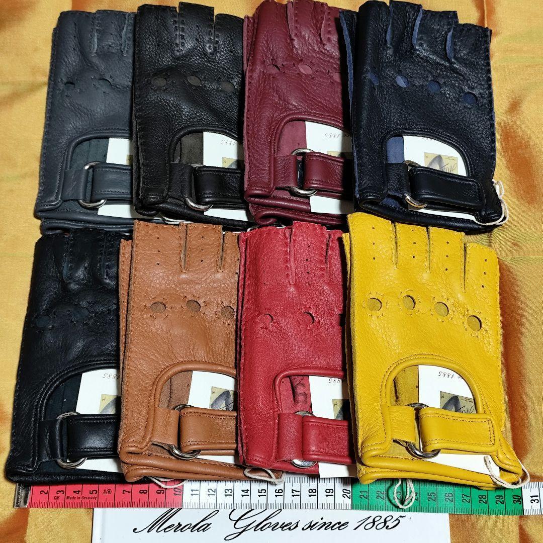メローラ ディアロッソ赤 指貫ドライビンググローブ フェラーリ別注元MEROLA