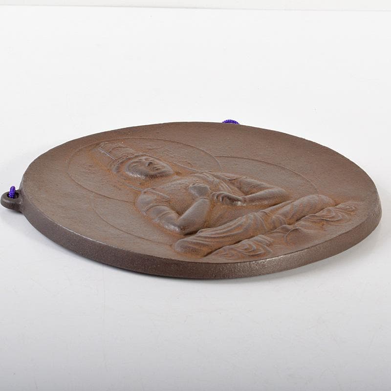 南部鉄器　鈴木盛久作　レリーフ　一字金輪像懸仏　共箱　C　6005