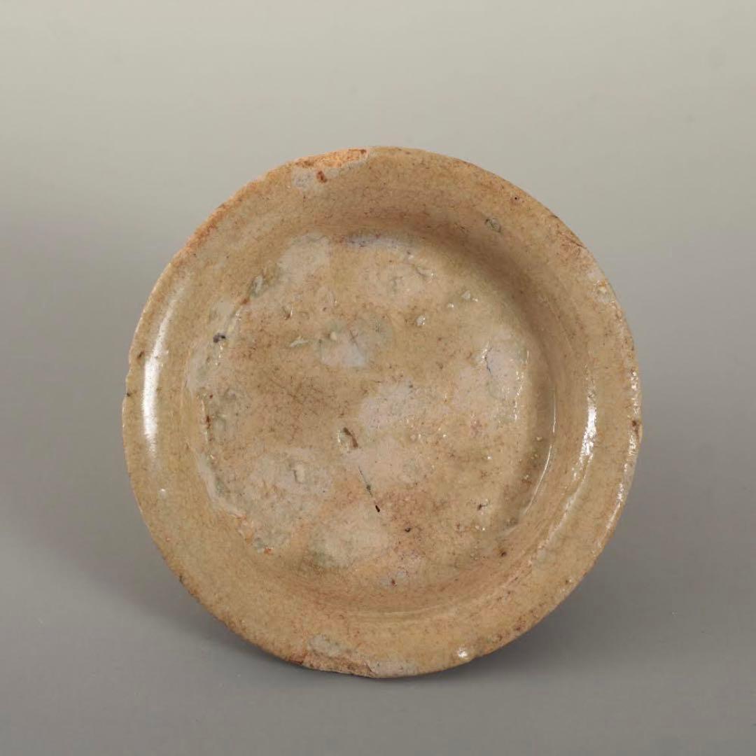 黄瀬戸 灰釉 平盃 桃山〜江戸初期 盃 平杯 酒器 古美術 古道具アンティーク