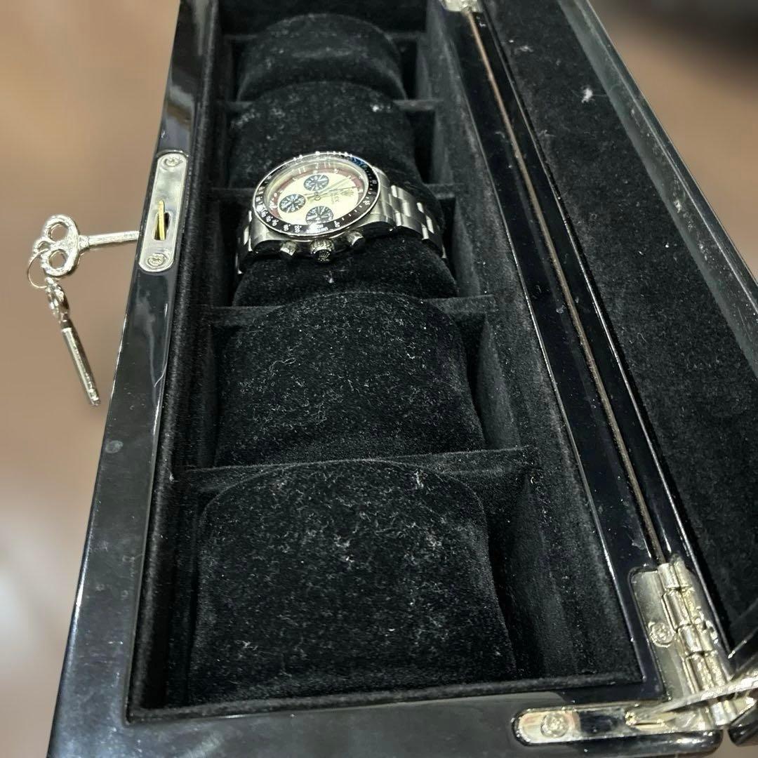 木製時計ケース ガラス蓋付き 王冠 おまけ付き ポールニューマン