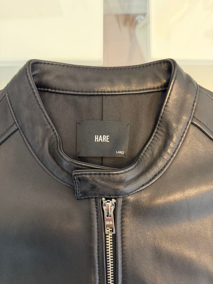 HARE シングルライダースジャケット　Lサイズ　本革　HA030087AD