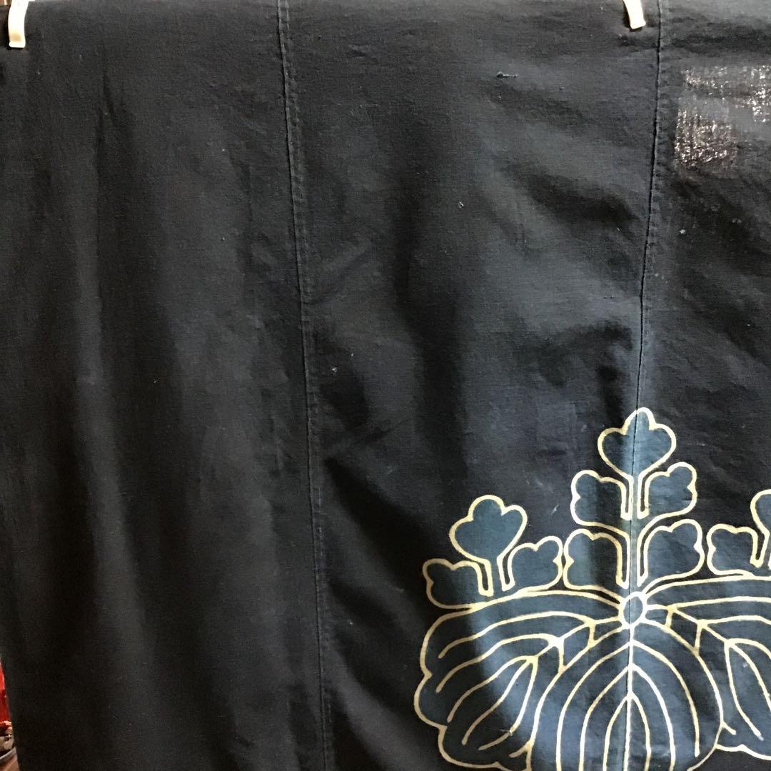 古布藍染め家紋布地、ＫM９