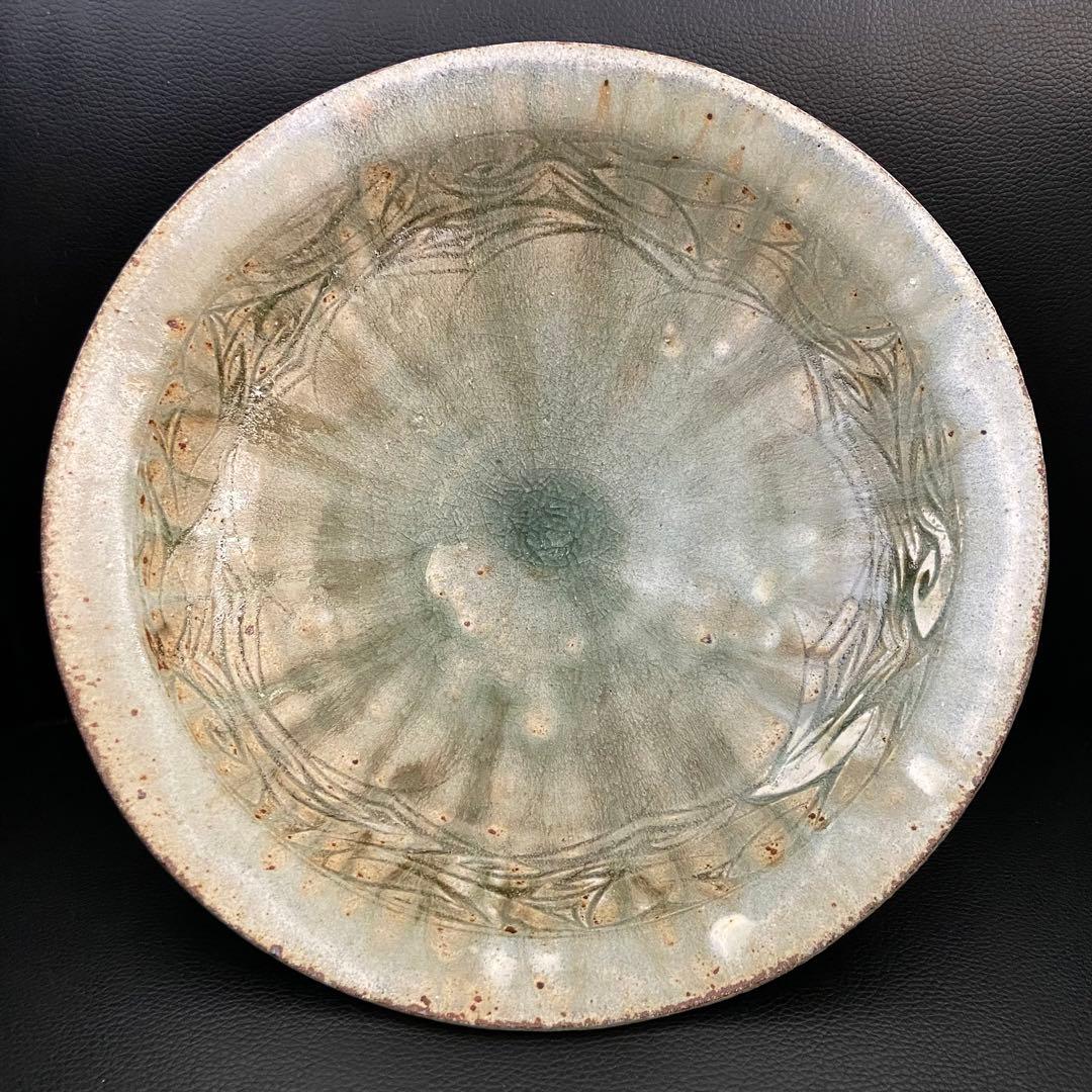 坂口健 白化粧掻落鉢 盛鉢 大皿 25cm 皿 器 作家もの 作陶展