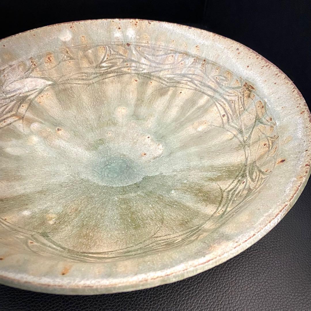 坂口健 白化粧掻落鉢 盛鉢 大皿 25cm 皿 器 作家もの 作陶展