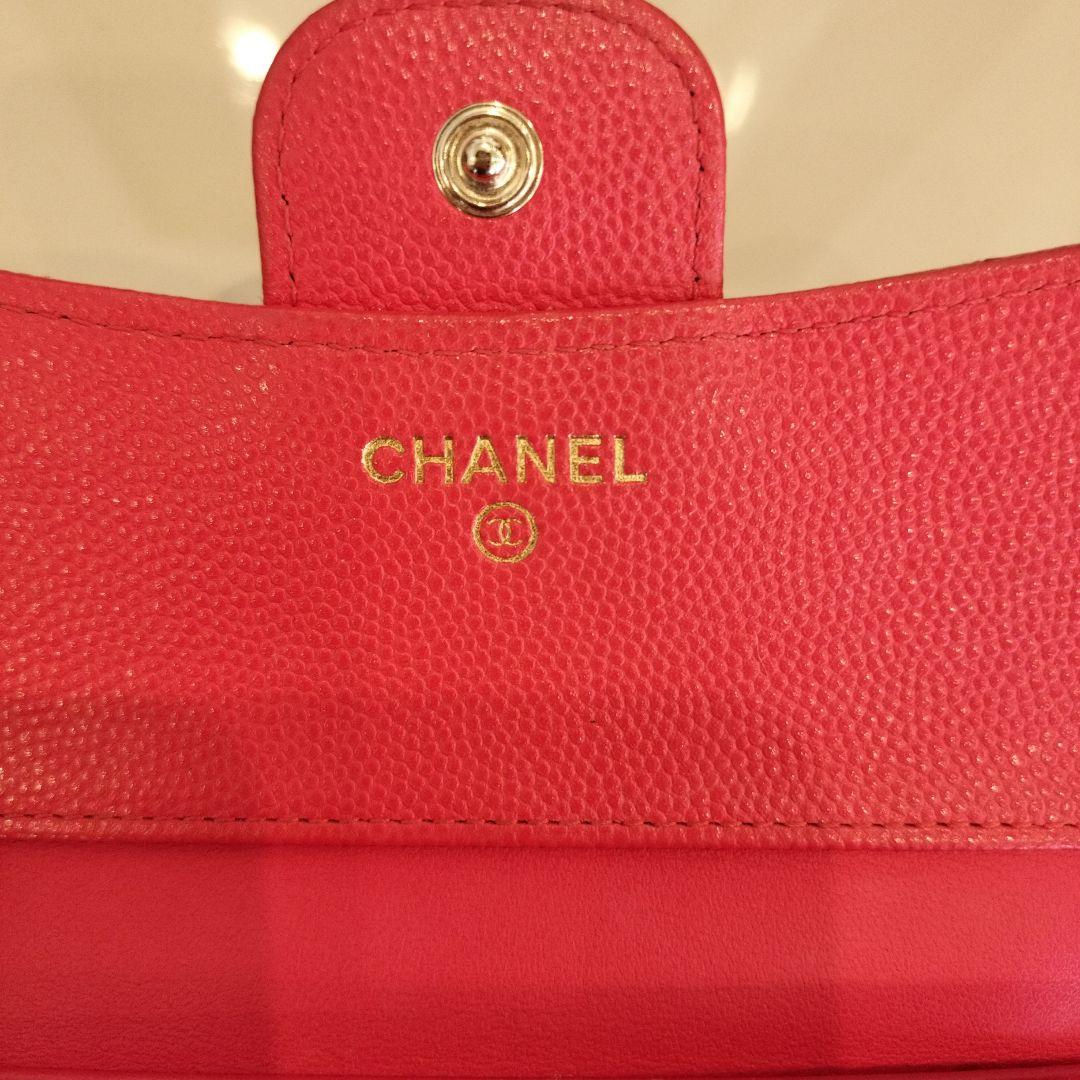 CHANEL キャビアスキン 三つ折り財布 タイムレス