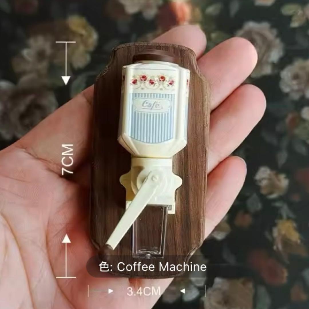 ミニチュア　キッチン雑貨　コーヒーミル　壁掛け　ブルーストライプ　ドールハウス