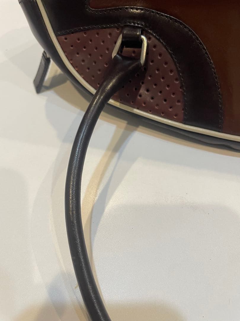 【美品-希少】プラダ PRADA ハンドバッグ ボーリングバッグ レザー
