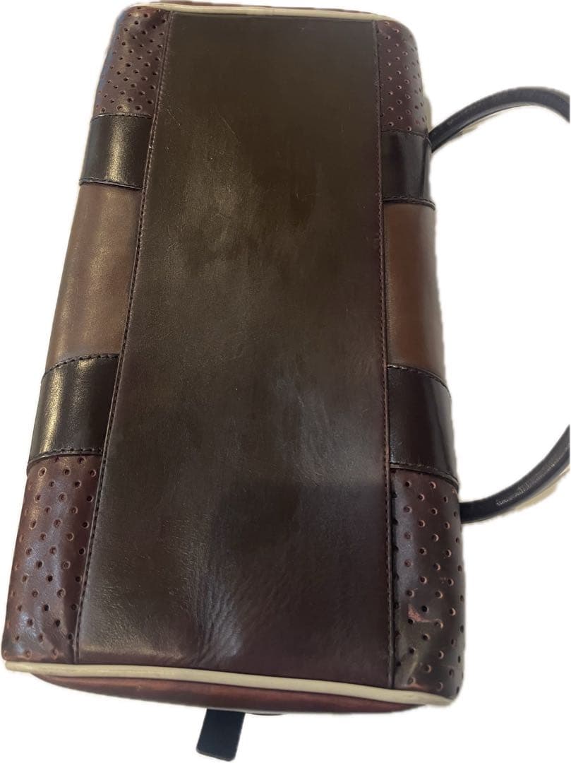 【美品-希少】プラダ PRADA ハンドバッグ ボーリングバッグ レザー