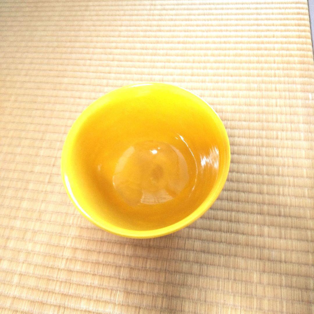 菓子鉢 清水焼 黄交趾 鳳凰文