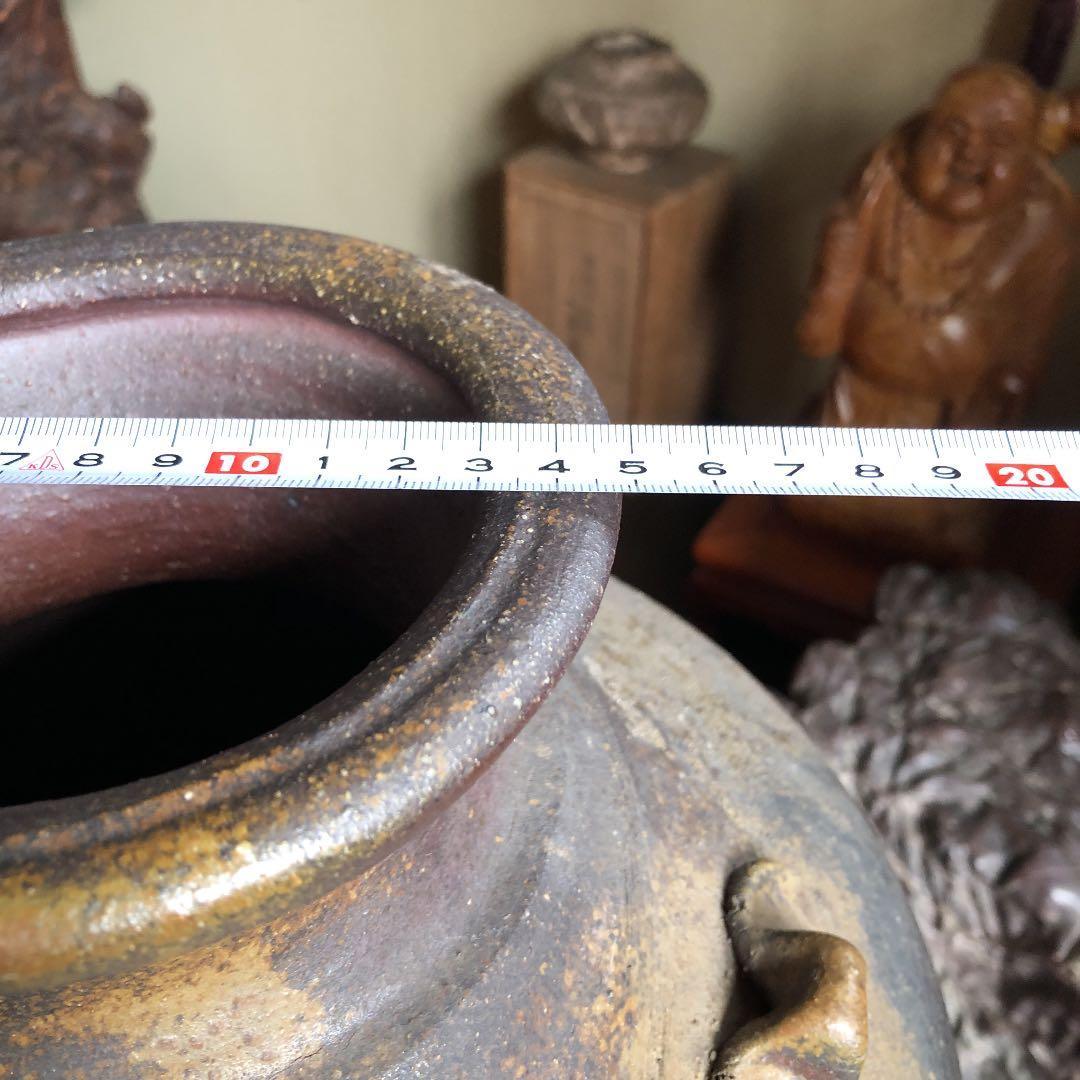 備前焼　名人陶古　四耳壺　迫力あるお品　処分