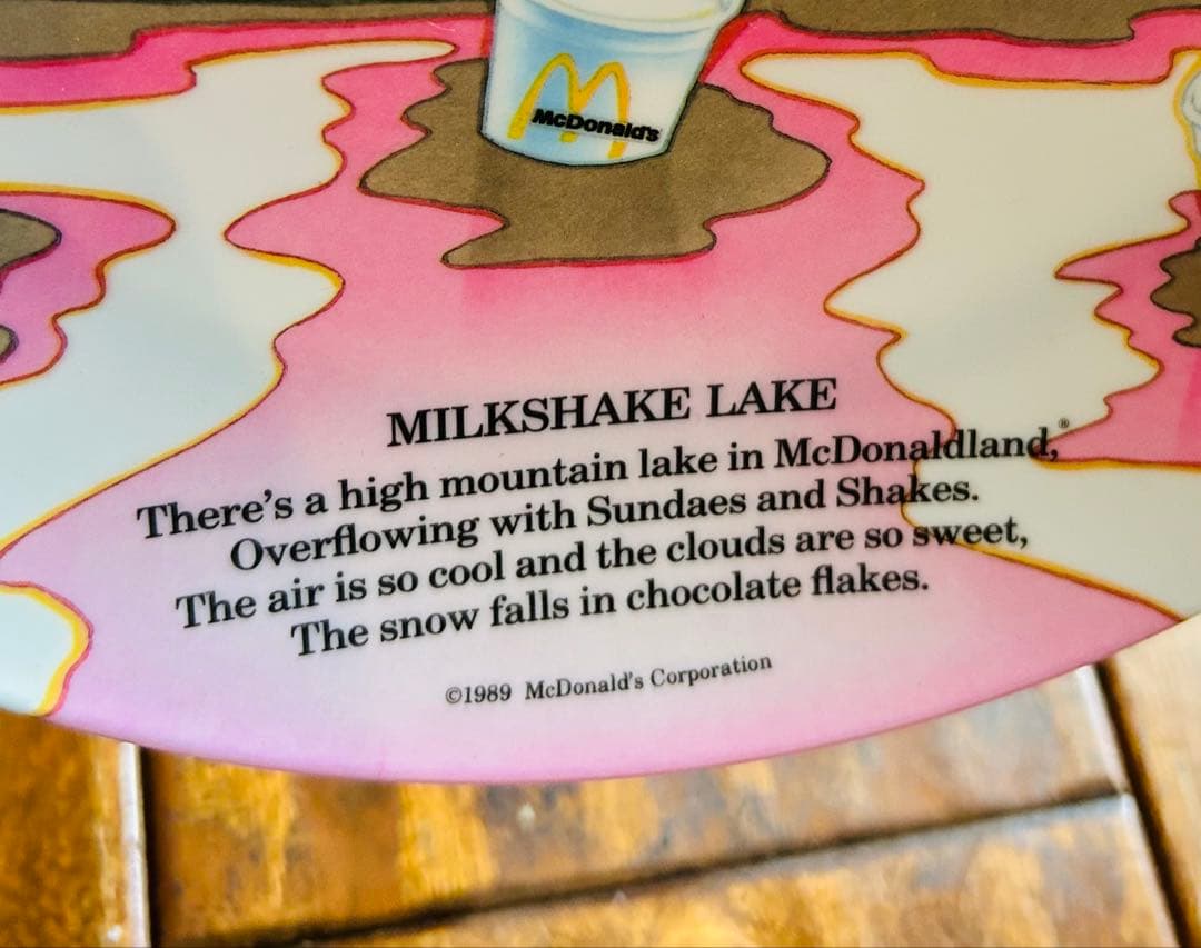 80' McDonald's Plastic Plate×4 マクドナルド絵皿