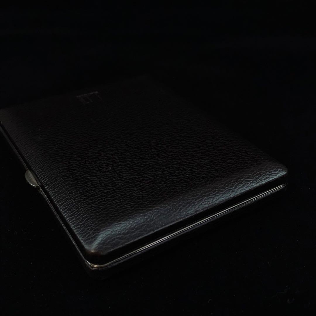 2849 ダンヒル タバコケース 小物入 二つ折 レザー メタル ヴィンテージ