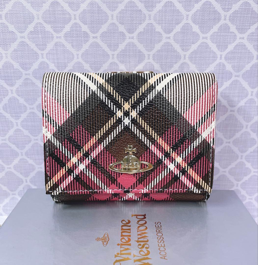 【可愛すぎ♡新品】可愛い ヴィヴィアン・ウエストウッド　三折財布 チェック
