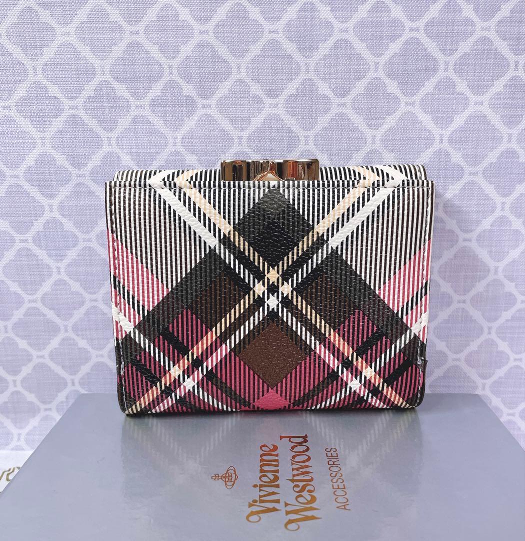 【可愛すぎ♡新品】可愛い ヴィヴィアン・ウエストウッド　三折財布 チェック
