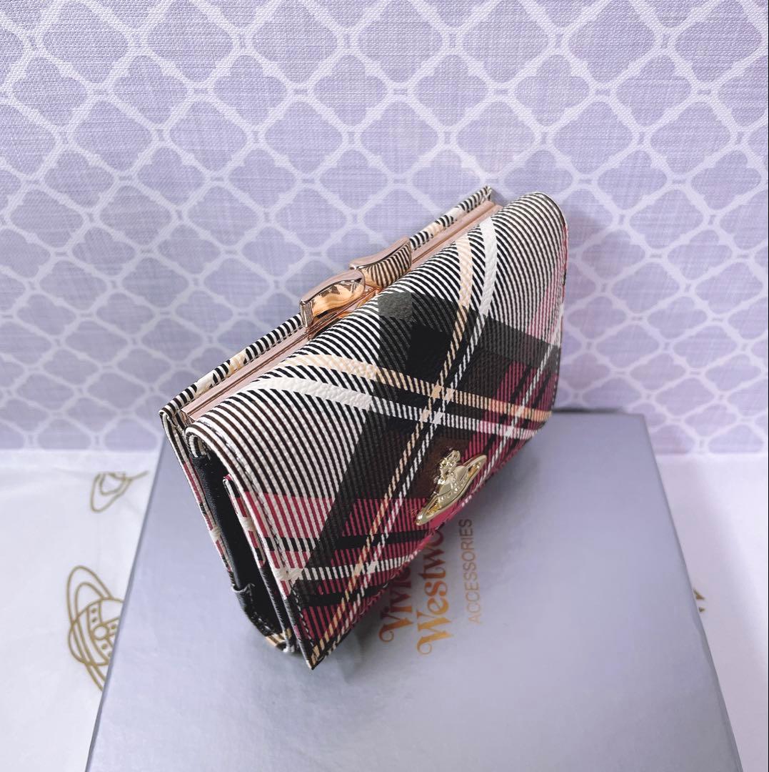 【可愛すぎ♡新品】可愛い ヴィヴィアン・ウエストウッド　三折財布 チェック