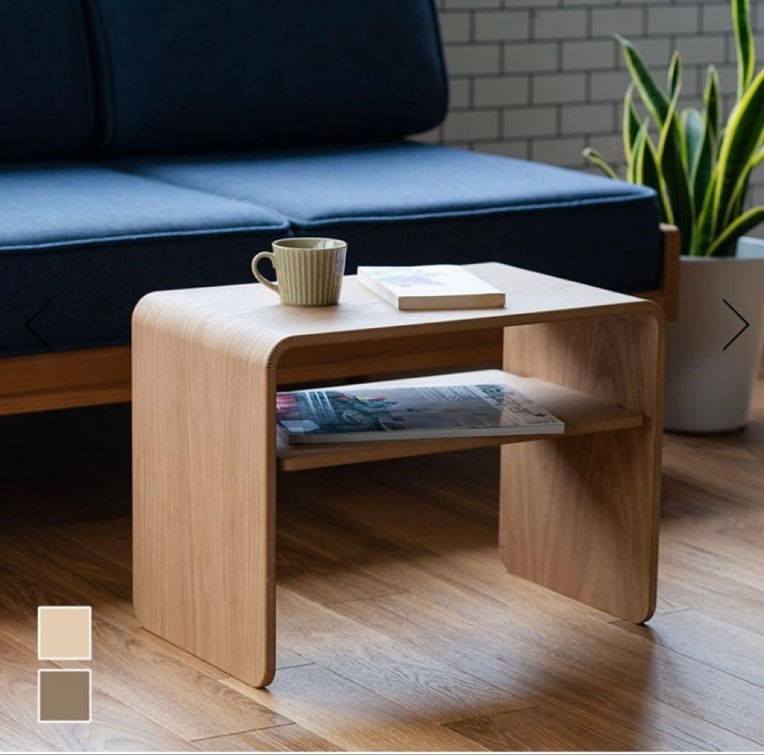 KEYUCA（ケユカ）クワミサイドテーブル　ウォルナット説明書ステッカー付き