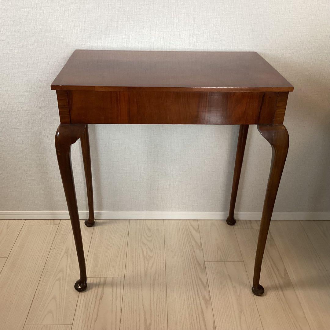 アンティーク　コンソールテーブル　引出し付き　猫脚