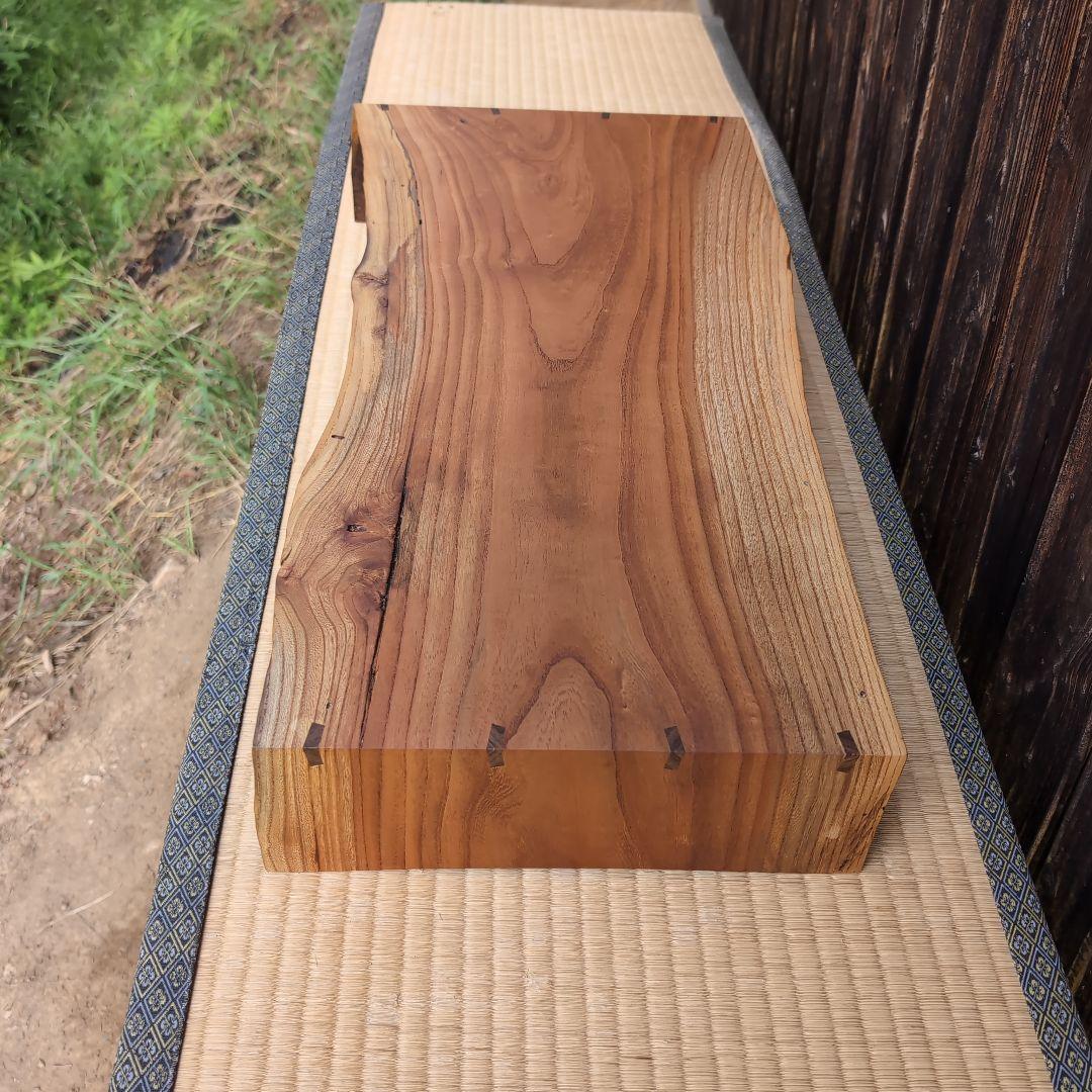 古材リメイク　欅（ケヤキ）のコの字ラック ロータイプ　インテリア　ビンテージ