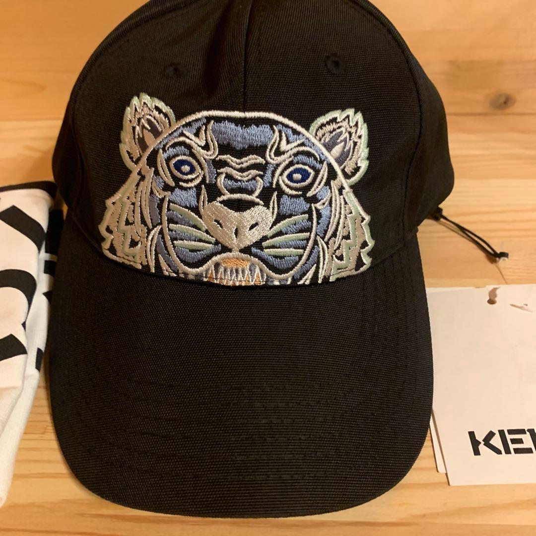 KENZOタイガーロゴ キャップ　ブラック