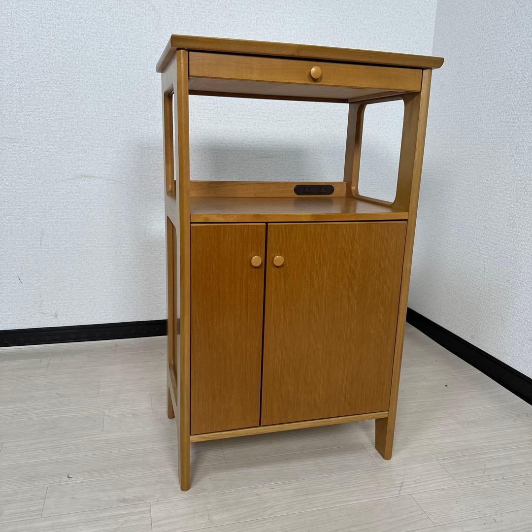 カリモク 電話台 TEL台 FAX台 サイドテーブル コンセント2口 i4※