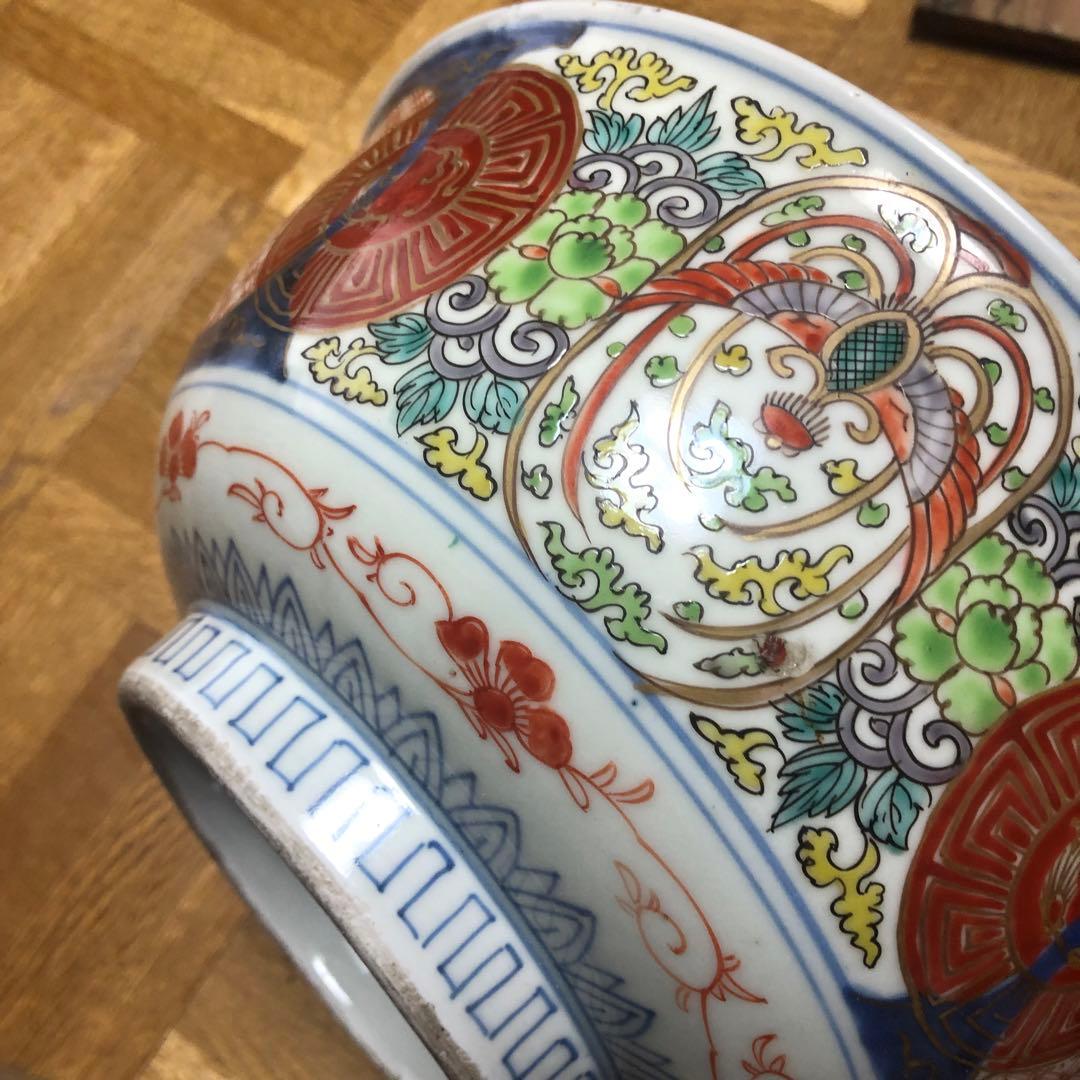 旧家蔵出　大型　伊萬里焼　錦手 アンティーク　骨董品