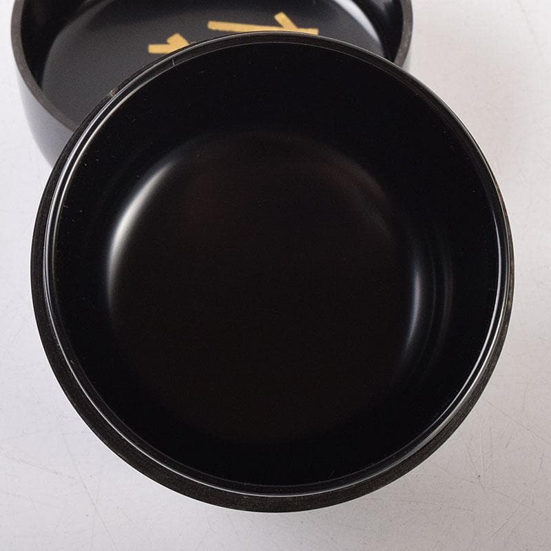 茶道具　輪島塗　喜三誠志作　鱗鶴蒔絵　棗　共箱　V　6914