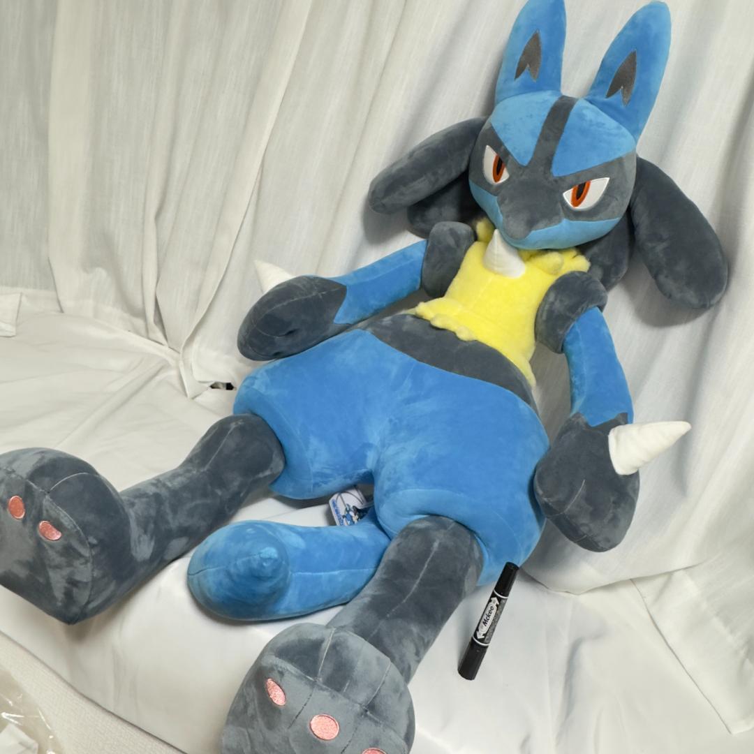 タグ付き 美品 ポケモン ルカリオ 等身大ルカリオ ぬいぐるみ