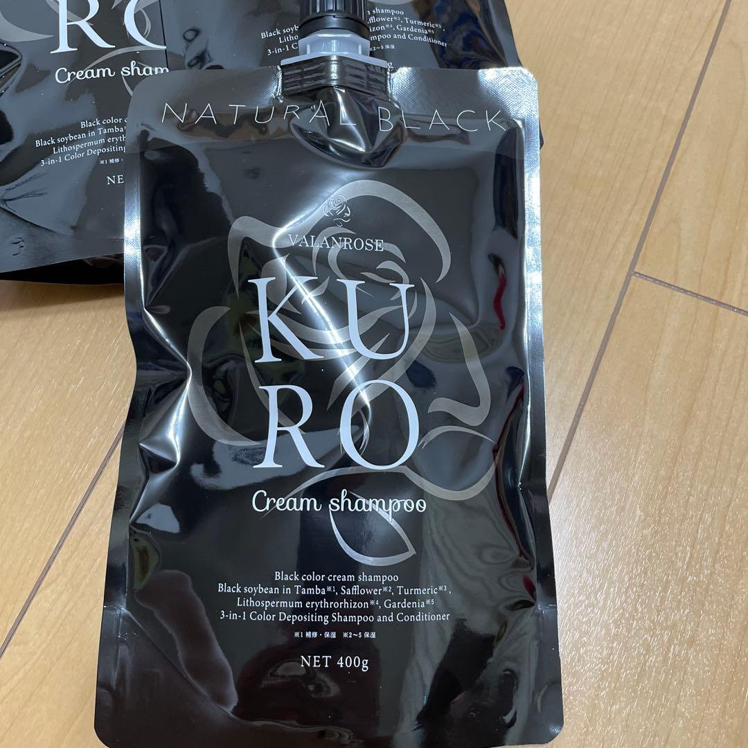 カラーリング・白髪染め VALANROSE KURO Cream shampoo 400g