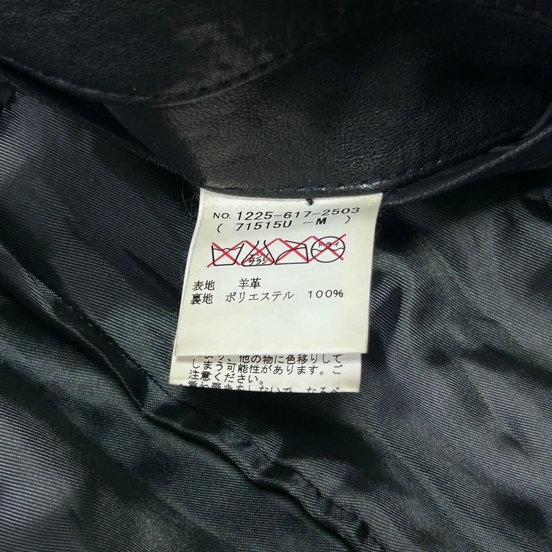 美品B&Yユナイテッドアローズ 羊革 ラムレザー シングルライダースジャケットM