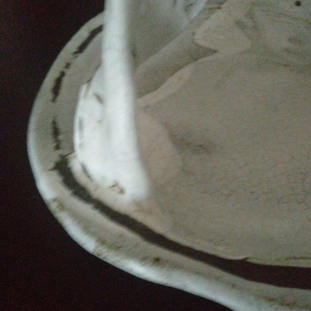 【美品】羊山窯　手付き　菓子器　盛鉢　骨董品　フルーツ盛り皿　置物　アンティーク