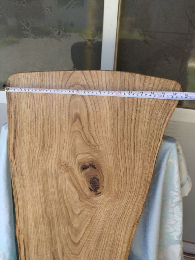 栗のベンチ用板　りゅう❕栗の耳付き天板厚さ約45㎜の迫力満点、木目が綺麗