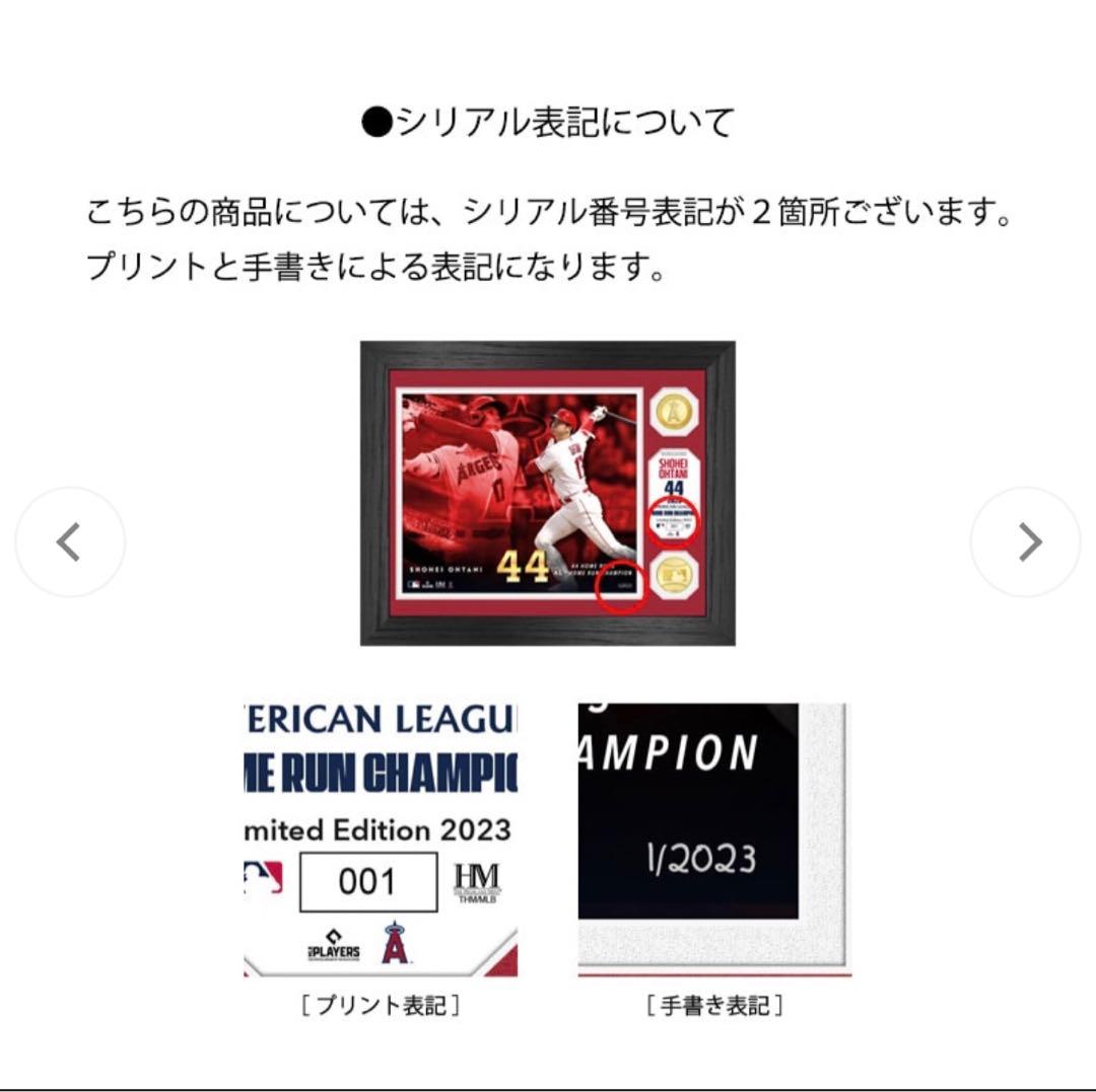 【希少】MLB限定品　エンゼルス 大谷翔平2023 HR王記念ダブルフォト