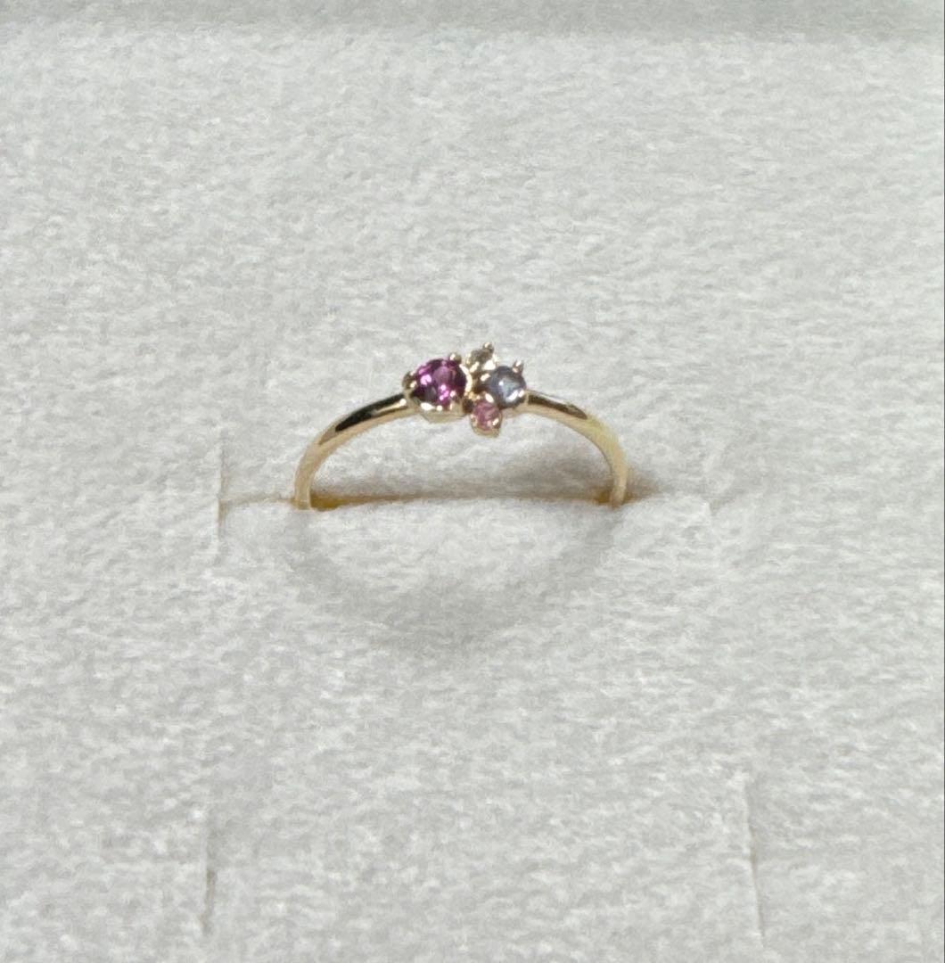 最終特価Jewel closet by L&Co.K10カラーストーンリング9号