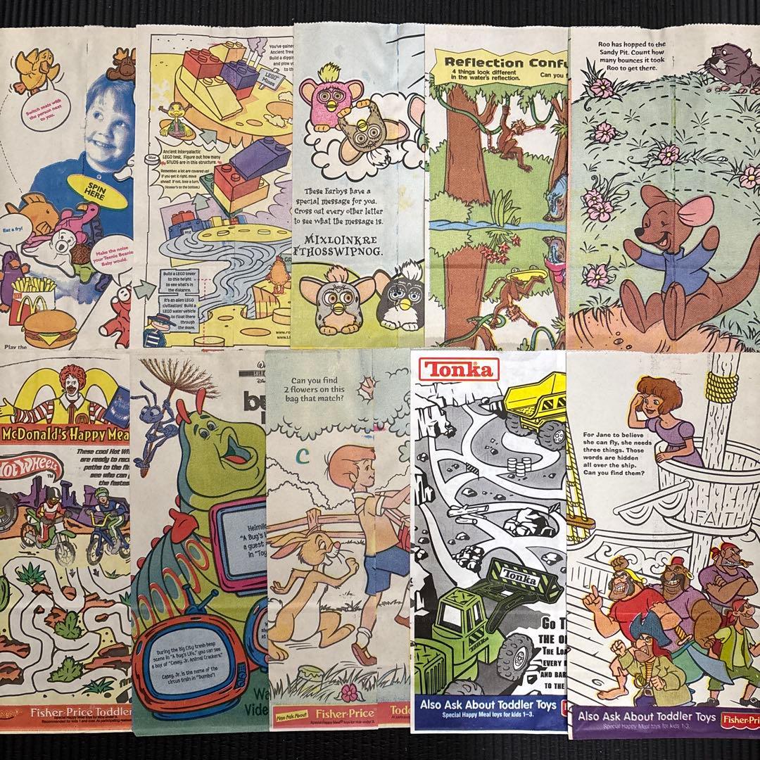 マクドナルドヴィンテージハッピーミールペーパーバッグ10枚