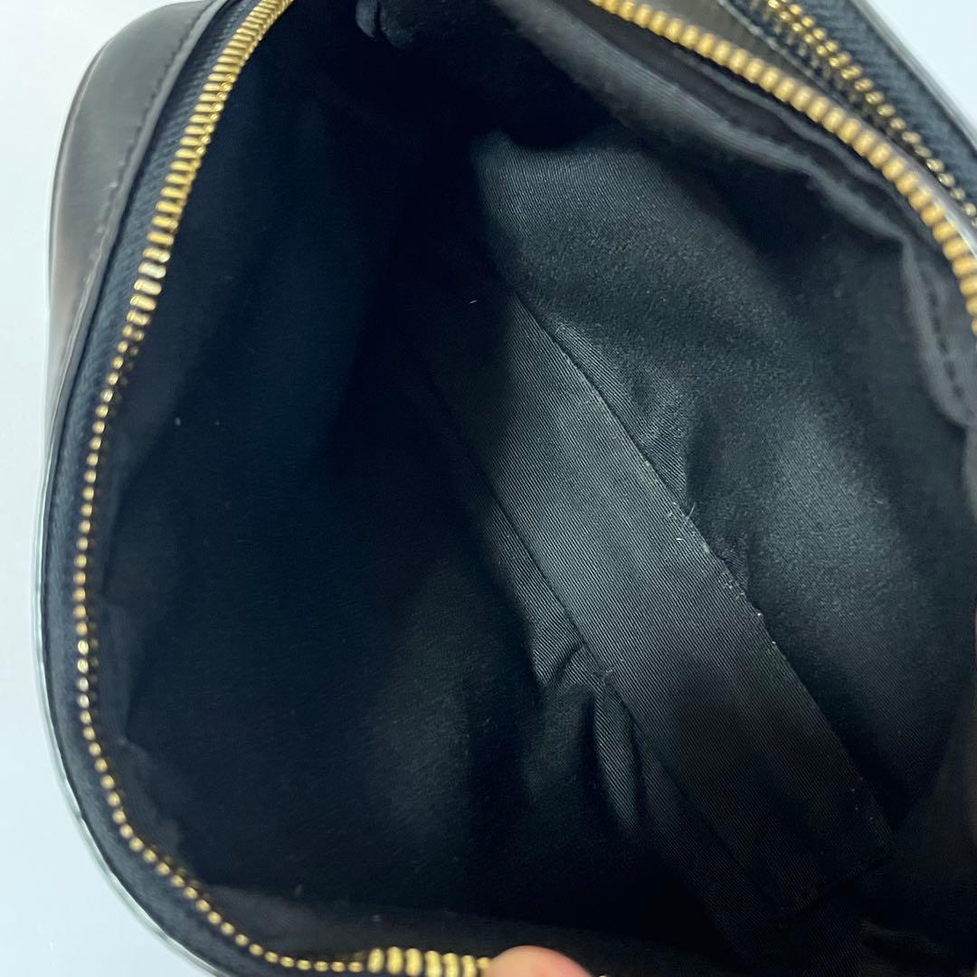 極美品✨コーチ　カメラバッグ　ショルダーバッグ　ダブルジップ　PVCレザー　黒