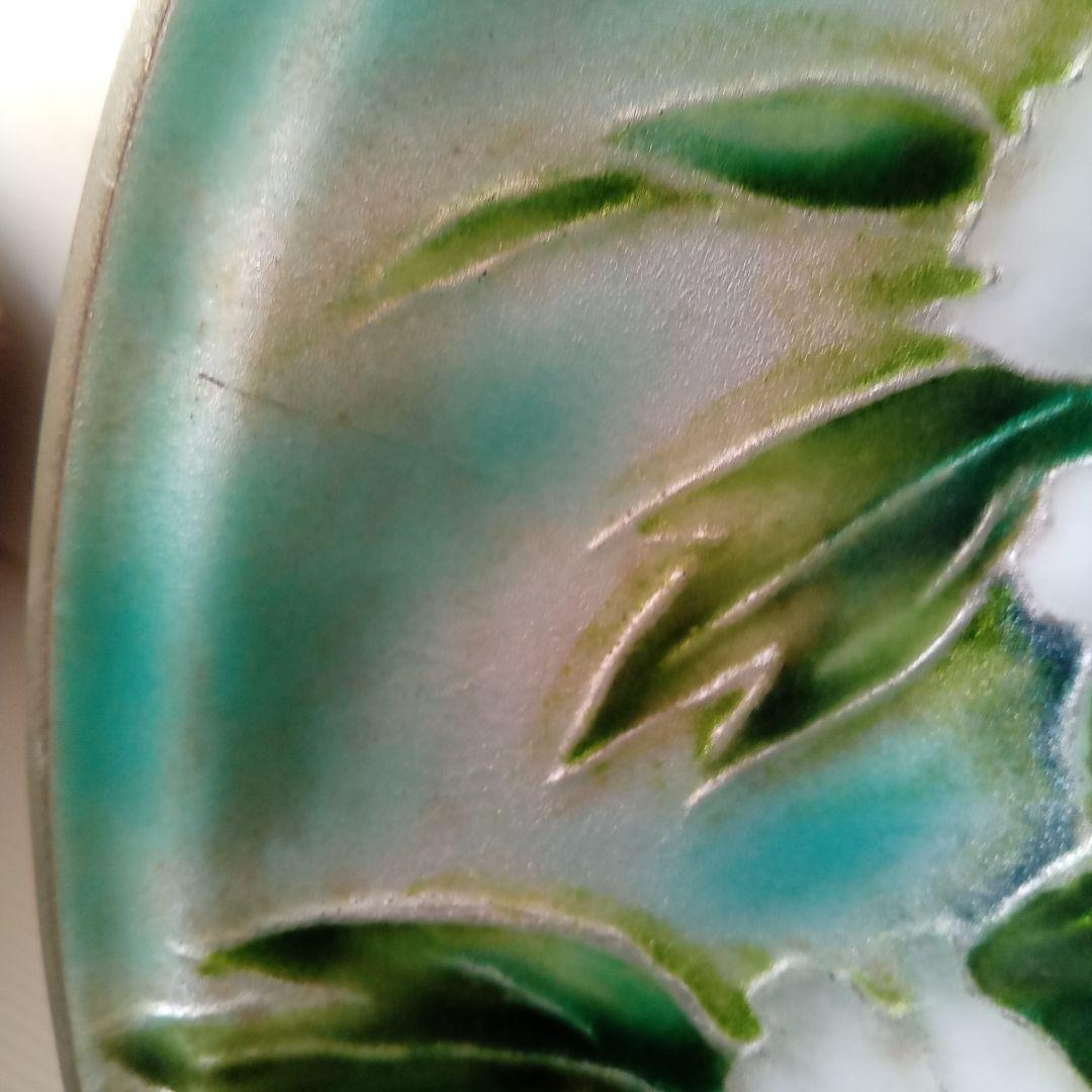 直径44cm 七宝焼き牡丹 飾皿