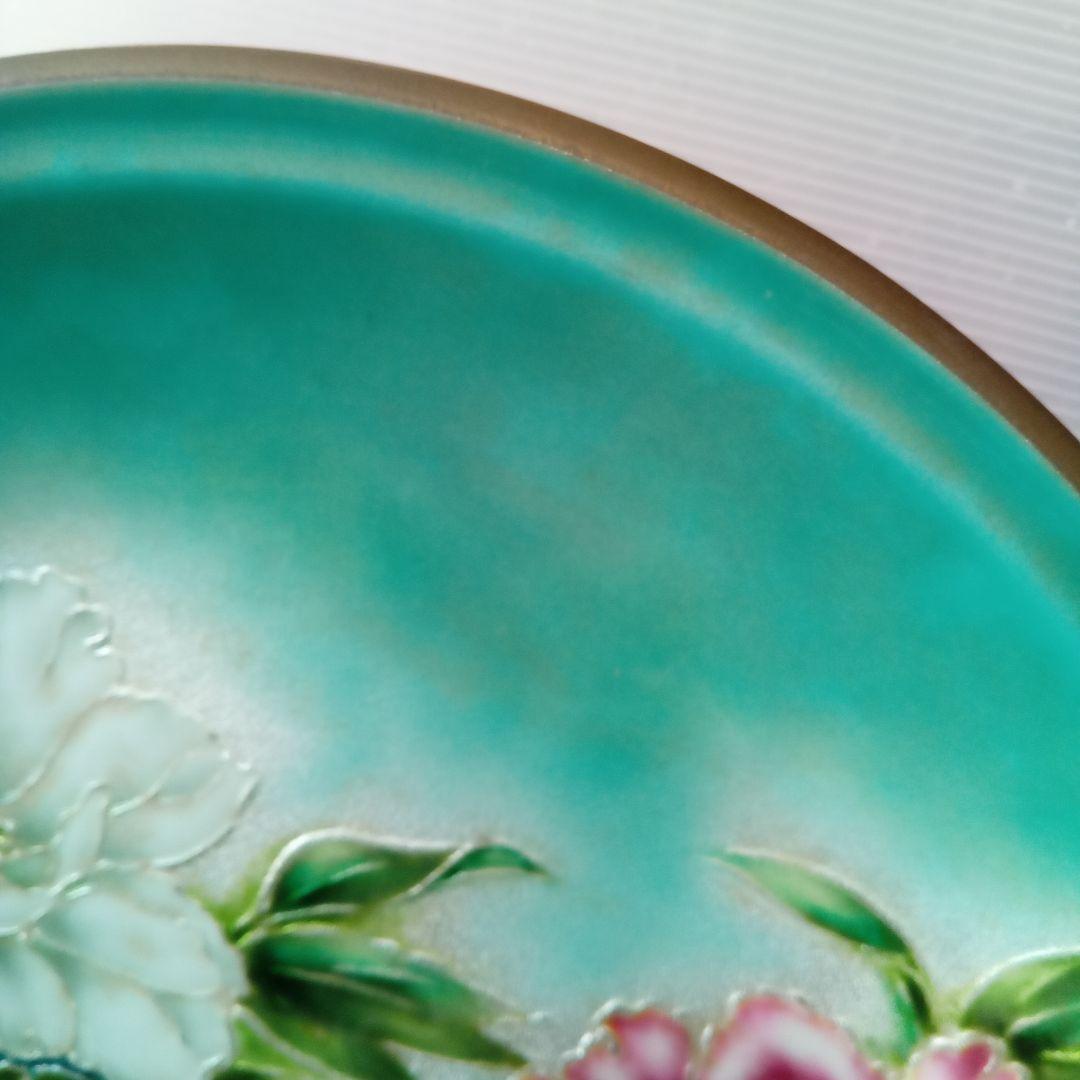 直径44cm 七宝焼き牡丹 飾皿