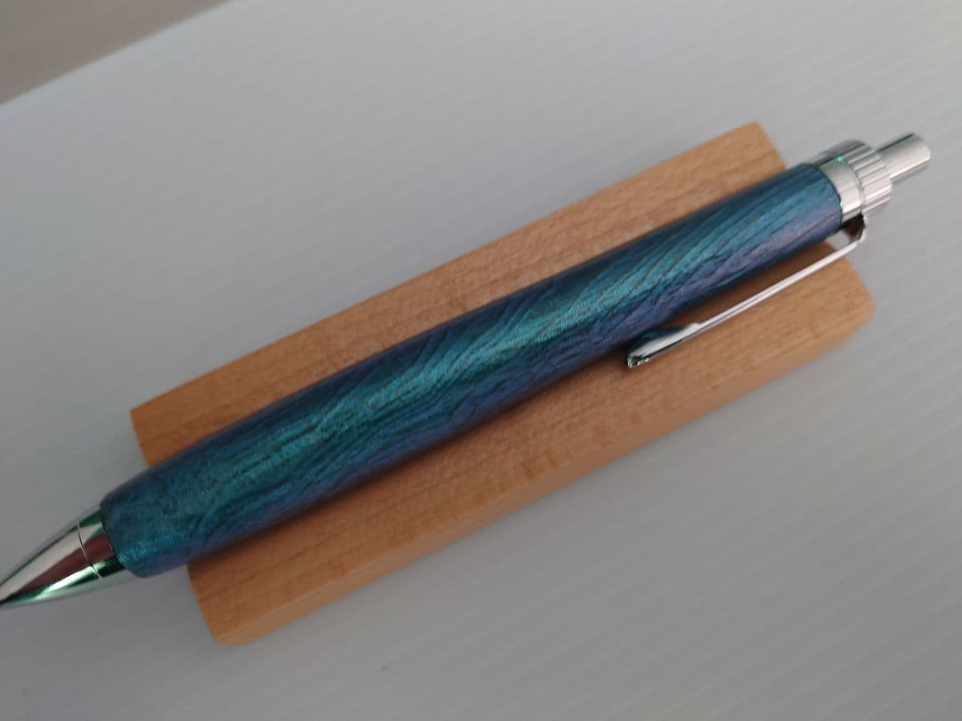 欅　シャープペンシル　浮造り　新うるし　変わり漆　拭き漆　ケヤキ　変わり杢