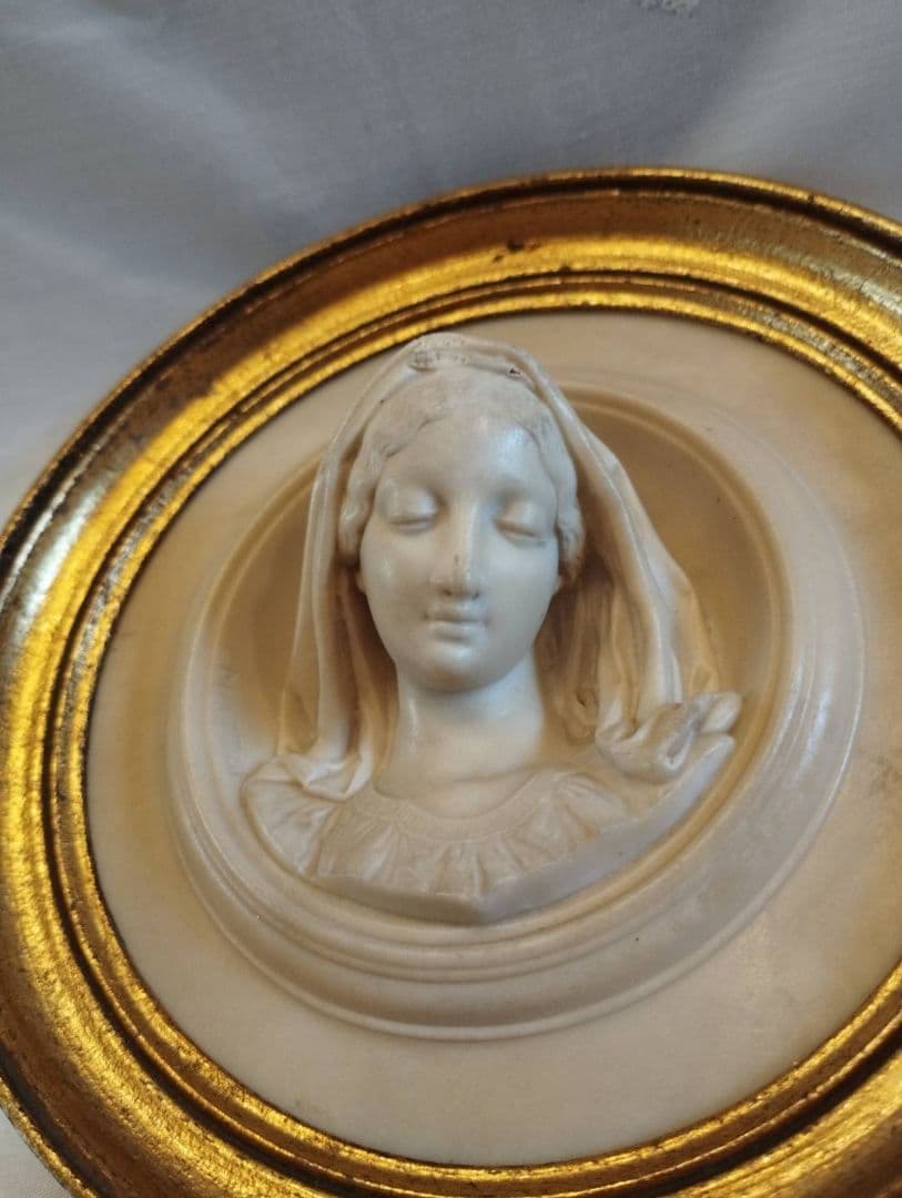 フランスアンティーク メダイヨン MATTEI作 マリア像