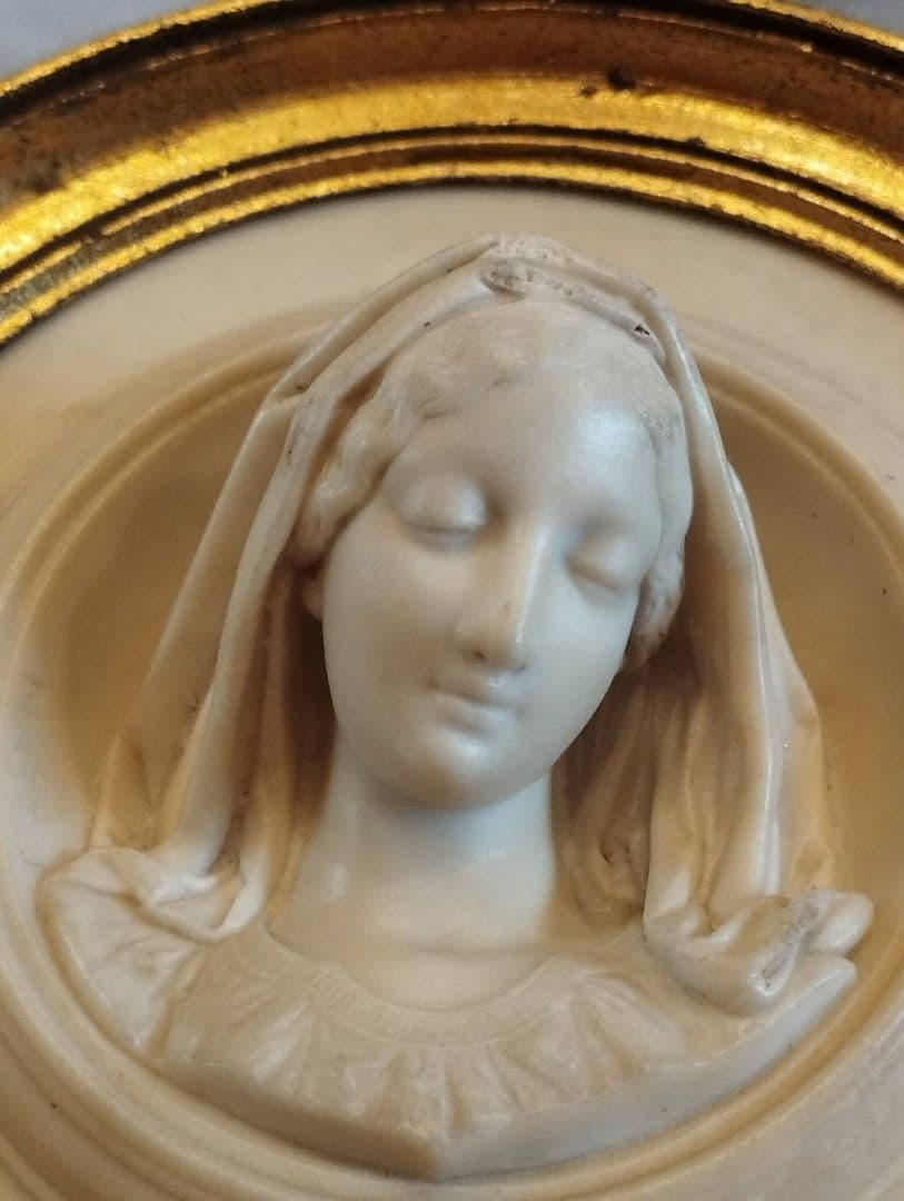 フランスアンティーク メダイヨン MATTEI作 マリア像