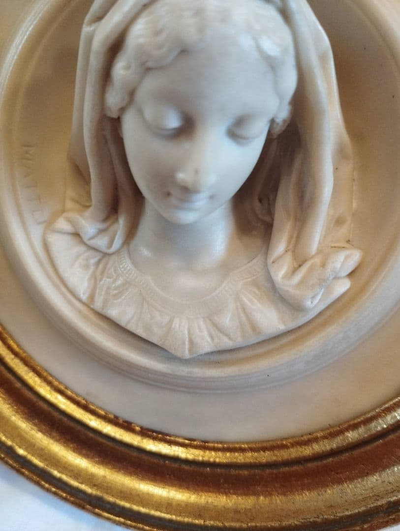 フランスアンティーク メダイヨン MATTEI作 マリア像