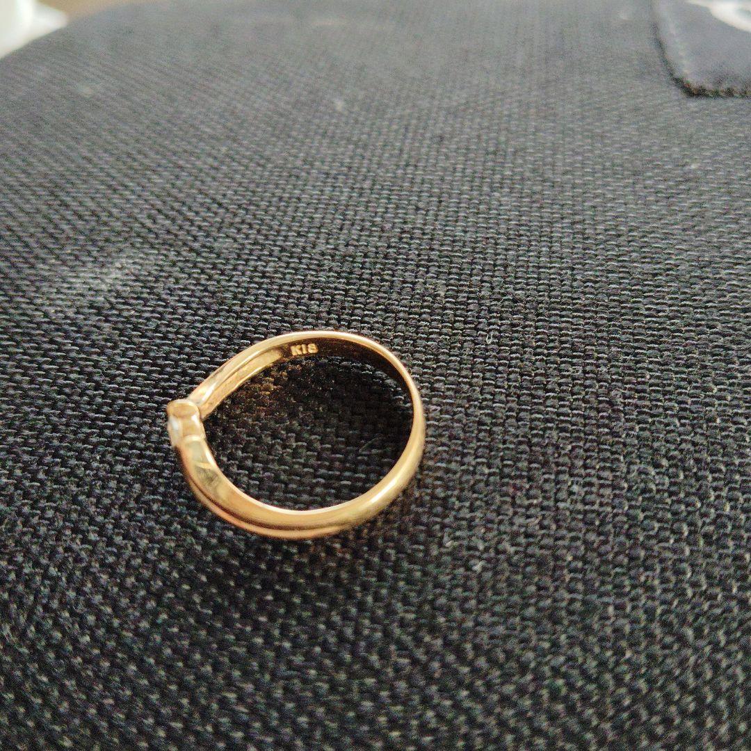 K18ゴールドリング ストーン付き