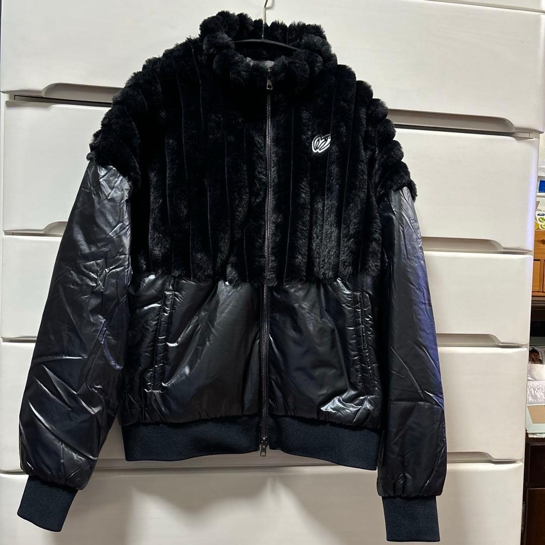 マスターバニースパッタリングエコファーコンビブルゾンブラックサイズ1